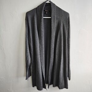 BY Design Cardigan Womens Size Large Grey Long-length Open Front Cozy